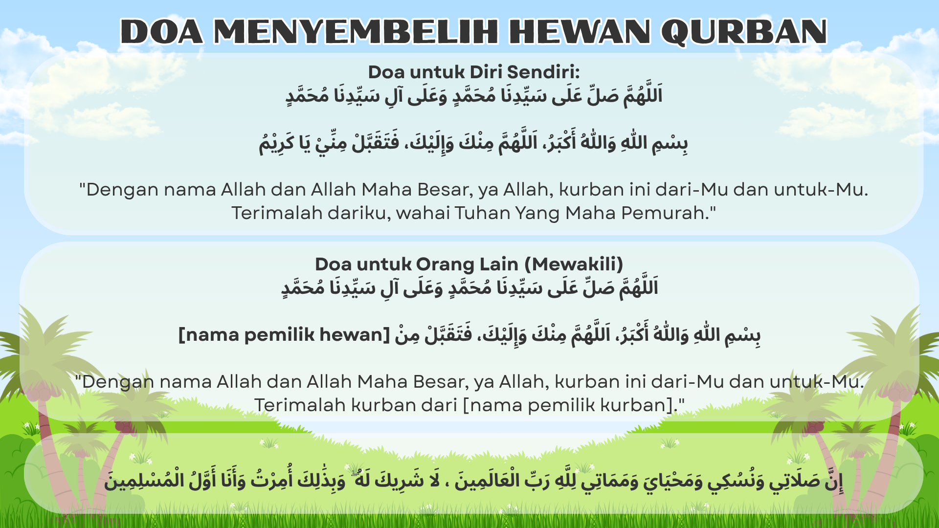 Doa Menyembelih Hewan Qurban / Kurban dan Tata Cara Penyembelihan Secara Sunnah